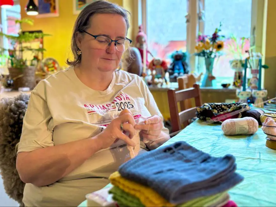 Anne Louise Jørgensen, klude, hækling, stue