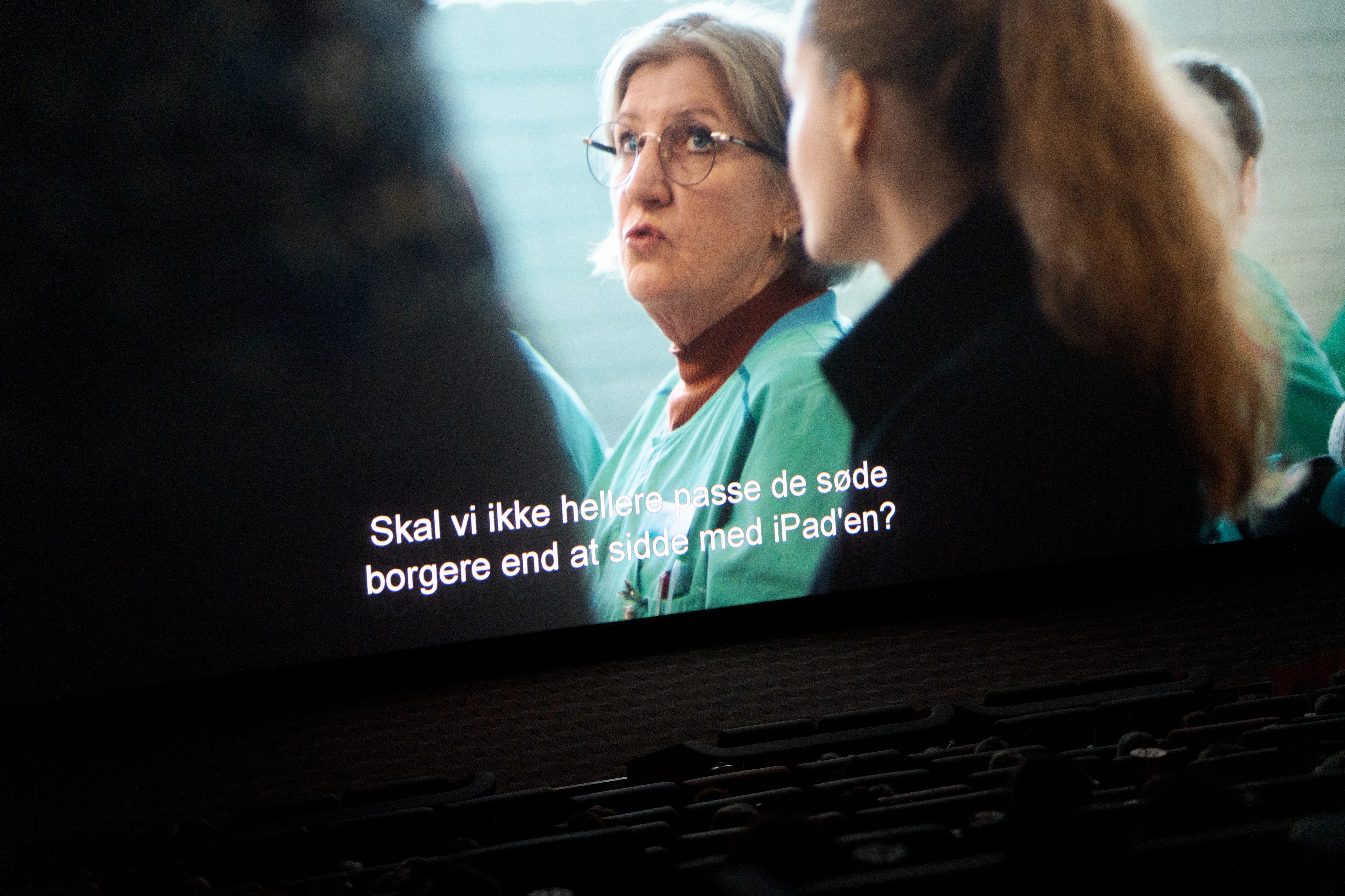 Filmvisning af 'Hjem kære hjem' i Sønderborg. Hanne Knudsen i rollen som Katrine.