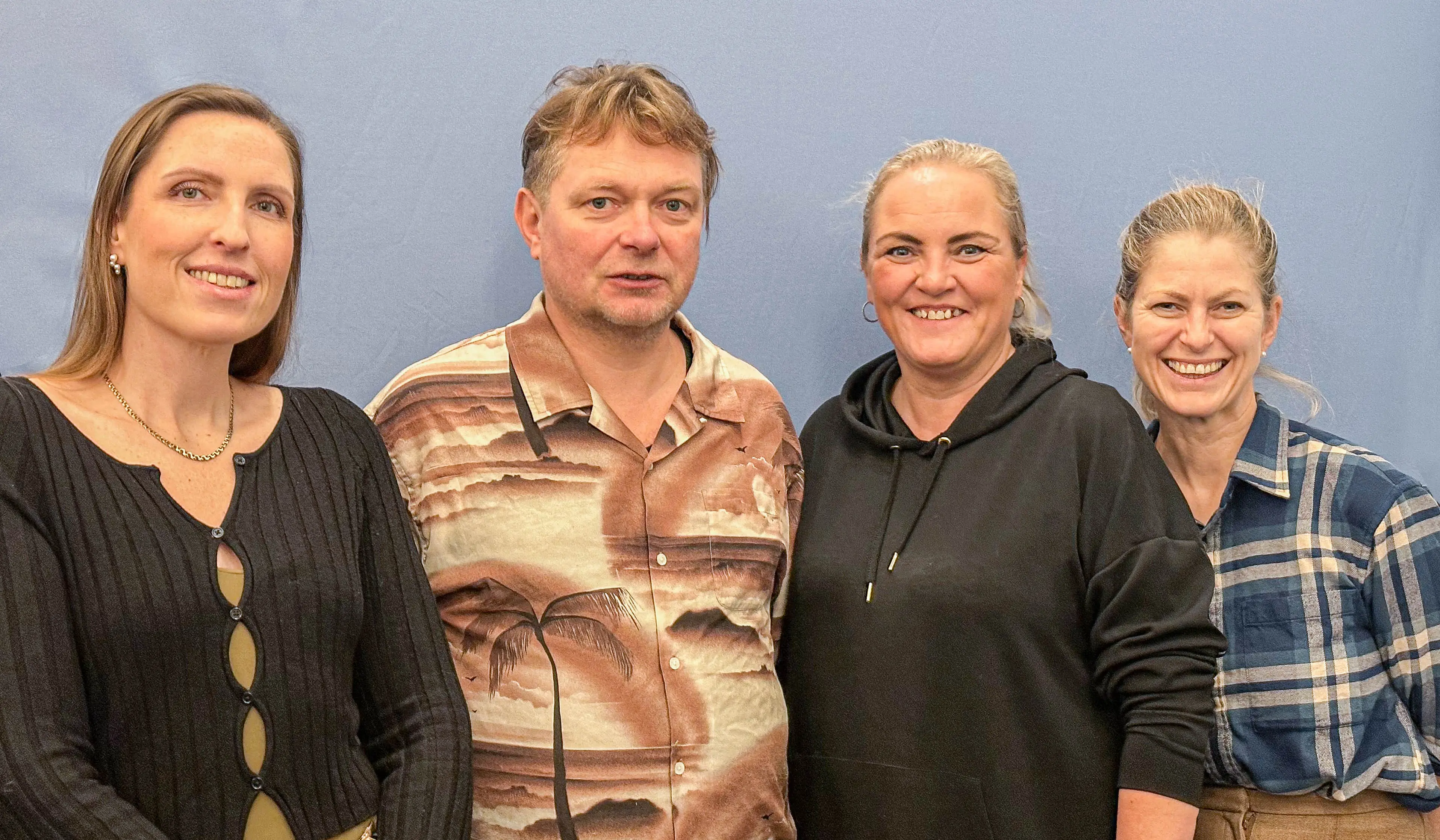 Panelet i denne uges Dilemmaklubben med Malin er Annika Bæk Vind (tv.), Nikolai Lang Jensen og Monia Brøgger Stoltz.