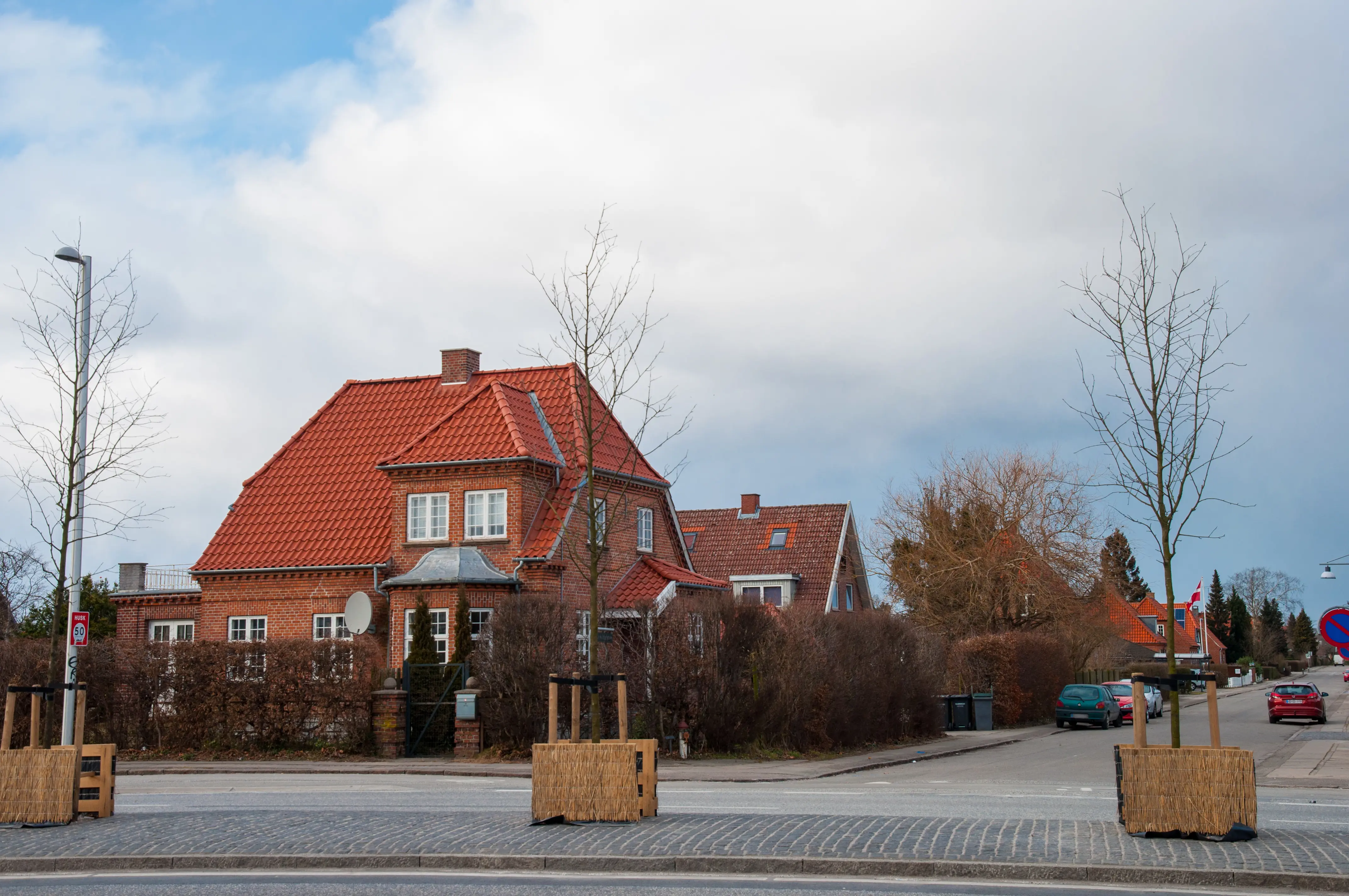 villa, glostrup, murermester, rød